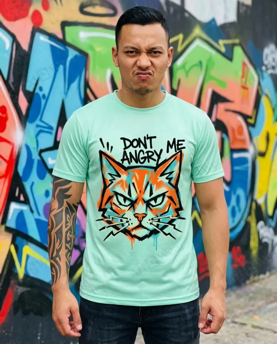 Don't Angry Me tee, worn